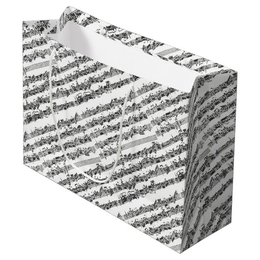 Bach Cello Suite Music Manuscript Large Cadeauzakje (Voorkant Gekanteld)