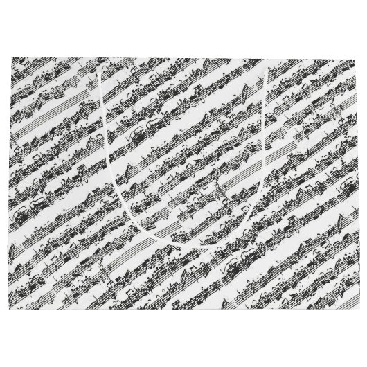 Bach Cello Suite Music Manuscript Large Cadeauzakje (Achterkant)