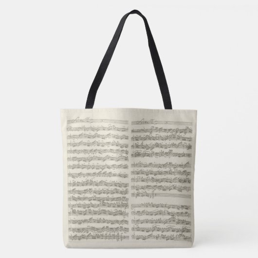 Bach Cello Suite Original Music Notation Tote Bag (Voorkant)