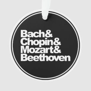 Bach, chopin en Mozart en Beethoven Ornament