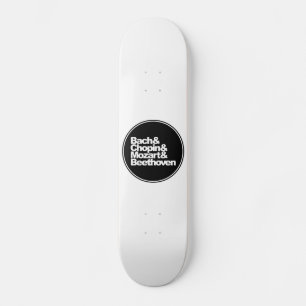 Bach, chopin en Mozart en Beethoven Skateboard