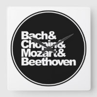Bach, chopin en Mozart en Beethoven