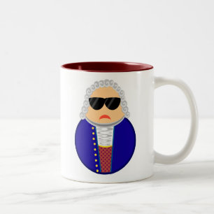 Bach Classical Composer Funny Music Gift Tweekleurige Koffiemok