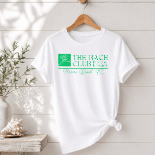 Bach Club Modern Eenvoudig Roze & Groen Vrijgezell T-shirt