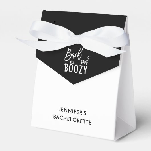 Bach en Boozy Bachelorette Bruidsfeest Bedankdoosjes (Voorkant Zijde)