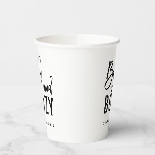 Bach en Boozy Bachelorette Bruidsfeest Papieren Bekers (Links)