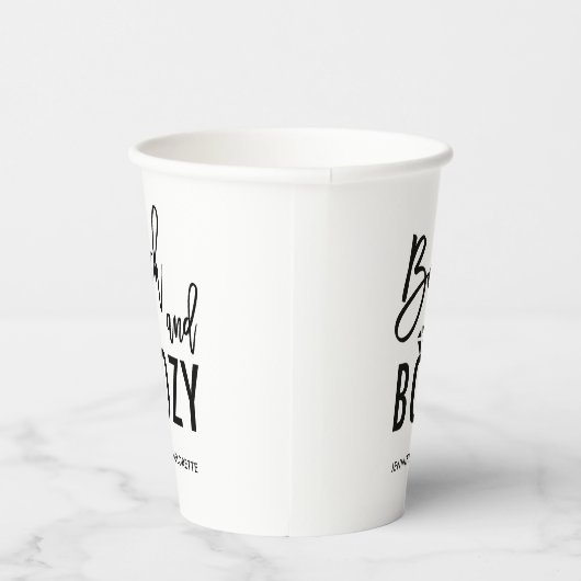 Bach en Boozy Bachelorette Bruidsfeest Papieren Bekers (Rechts)