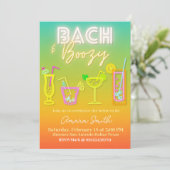 Bach en Boozy Bachelorette met Itenerary Kaart (Staand voorkant)