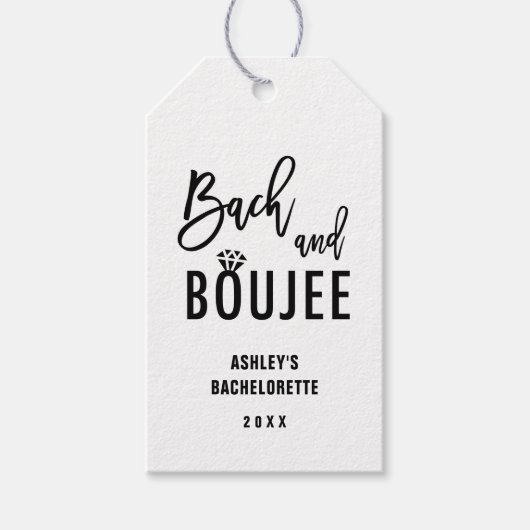 Bach en Boujee Bachelorette Feestgunsten Cadeaulabel (Voorkant)