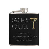 Bach en Boujee vrijgezellenfeest Heupfles (Voorkant)