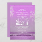 BACH en zee golven en uitnodiging voor palms bruil (Voorkant / Achterkant)