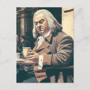 Bach houdt van koffie briefkaart