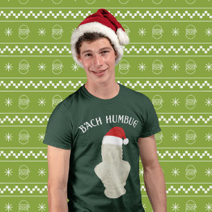 Bach Humbug Grappige Klassieke Muziek Kerstmis T-shirt