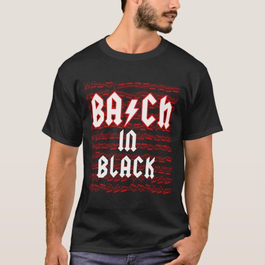 Bach in zwart t-shirt (Voorkant)