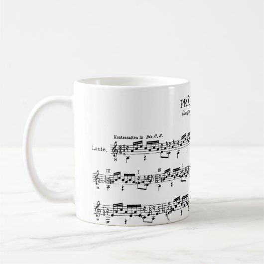 Bach Lute Prelude Coffee Mok (Links)