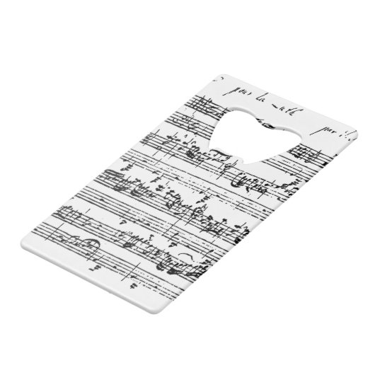 Bach-muziekflesopener Kredietkaart Flessenopener (Achterkant Gekanteld)