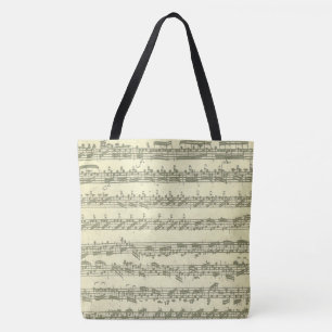 Bach Partita Original Music Manuscript-fragmenten Draagtas