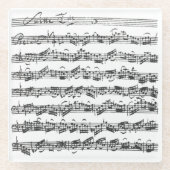 Bach Second Cello Suite Original Notation Glazen Onderzetter (Voorkant)
