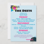 Bach to the 90s Bachelorette Weekend Invitation (Dos)