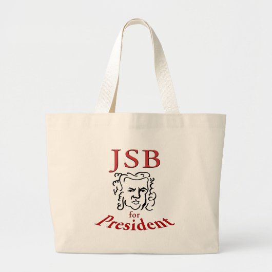 Bach voor President Grote Tote Bag (Voorkant)