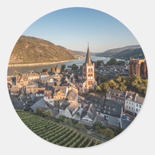 Bacharach Duitsland Ronde Sticker (Voorkant)