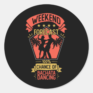 Bachata dansen Dominicaanse Bachatero Latin Music  Ronde Sticker