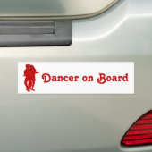 Bachata - Latijnse dansers - Silhouette Custom Bumpersticker (Op auto)