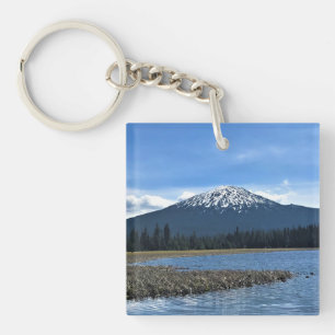 Bachelor aan het Hosmer-meer in Oregon Sleutelhanger