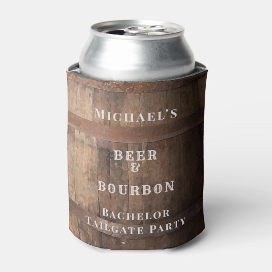 Bachelor Bier & Bourbon Tailgate Party Weekend Blikjeskoeler (Blikje Voorkant)