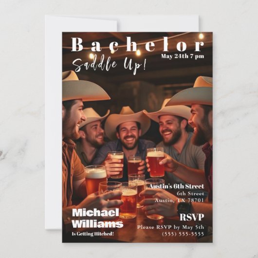 Bachelor Country Magazine Hoesje Kaart (Voorkant)