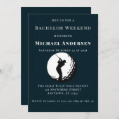Bachelor Golf Weekend Party Invitation (Devant / Derrière)