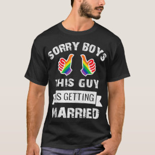 BACHELOR LGBT Gay Pride Gift Groom Bride T-shirt