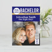 Bachelor magazine fotoshoot PERSONALISEER Kaart (Staand voorkant)