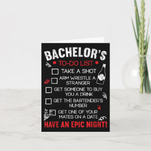 Bachelor om de Groom Bride Party te noemen Funny B Kaart
