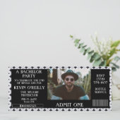 Bachelor ou Stag Party Photo Invitation Billet (Debout devant)