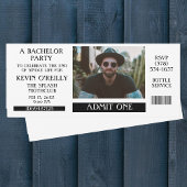 Bachelor ou Stag Party Photo Invitation Billet
