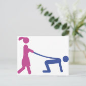 bachelor-partijpictogram briefkaart (Staand voorkant)
