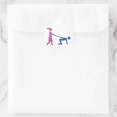 bachelor-partijpictogram ronde sticker (Tas)