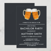 Bachelor Party Beer Cheers Wedding Kaart (Voorkant / Achterkant)