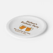 Bachelor Party Beer Cheers Wedding Papieren Bordje (Gekanteld)