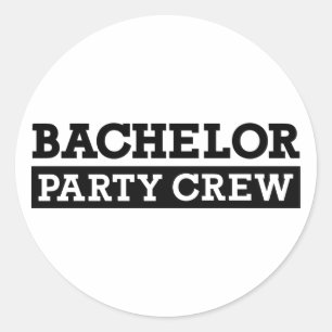 Bachelor Party-bemanning Ronde Sticker