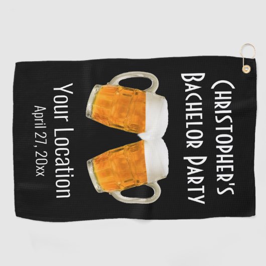 Bachelor Party Bière Cheval Mariage Golf Serviette (Horizontal)