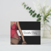 Bachelor Party Black Silver Girl Kaart (Staand voorkant)