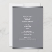 Bachelor Party Black Suit Flat Invitation (Dos)