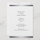 Bachelor Party Black Suit Flat Invitation (Dos)