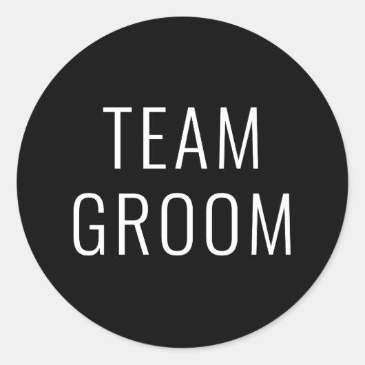 Bachelor Party Bruiloft Favor Team bruidegom Ronde Sticker (Voorkant)