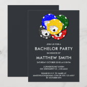 Bachelor Party Casino Poker Nacht Kaart (Voorkant / Achterkant)