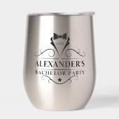 Bachelor Party Cravate noire en acier inoxydable (Gauche)