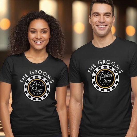 Bachelor Party Custom Groom's Poker Crew T-Shirt