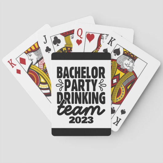 Bachelor Party Drink Team,  Datum Pokerkaarten (Achterkant)